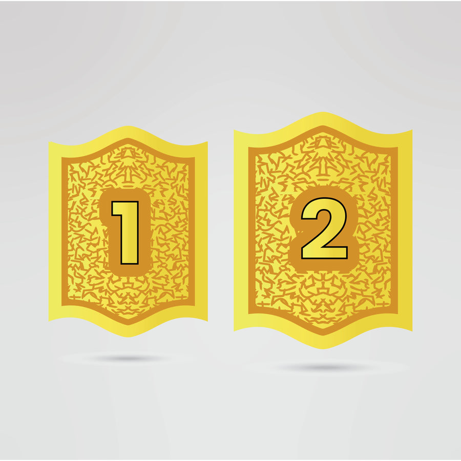 Custom left and right side plates for the Victory Pro Wrestling Tag Team Championship belt, ideal for logos and text customization.