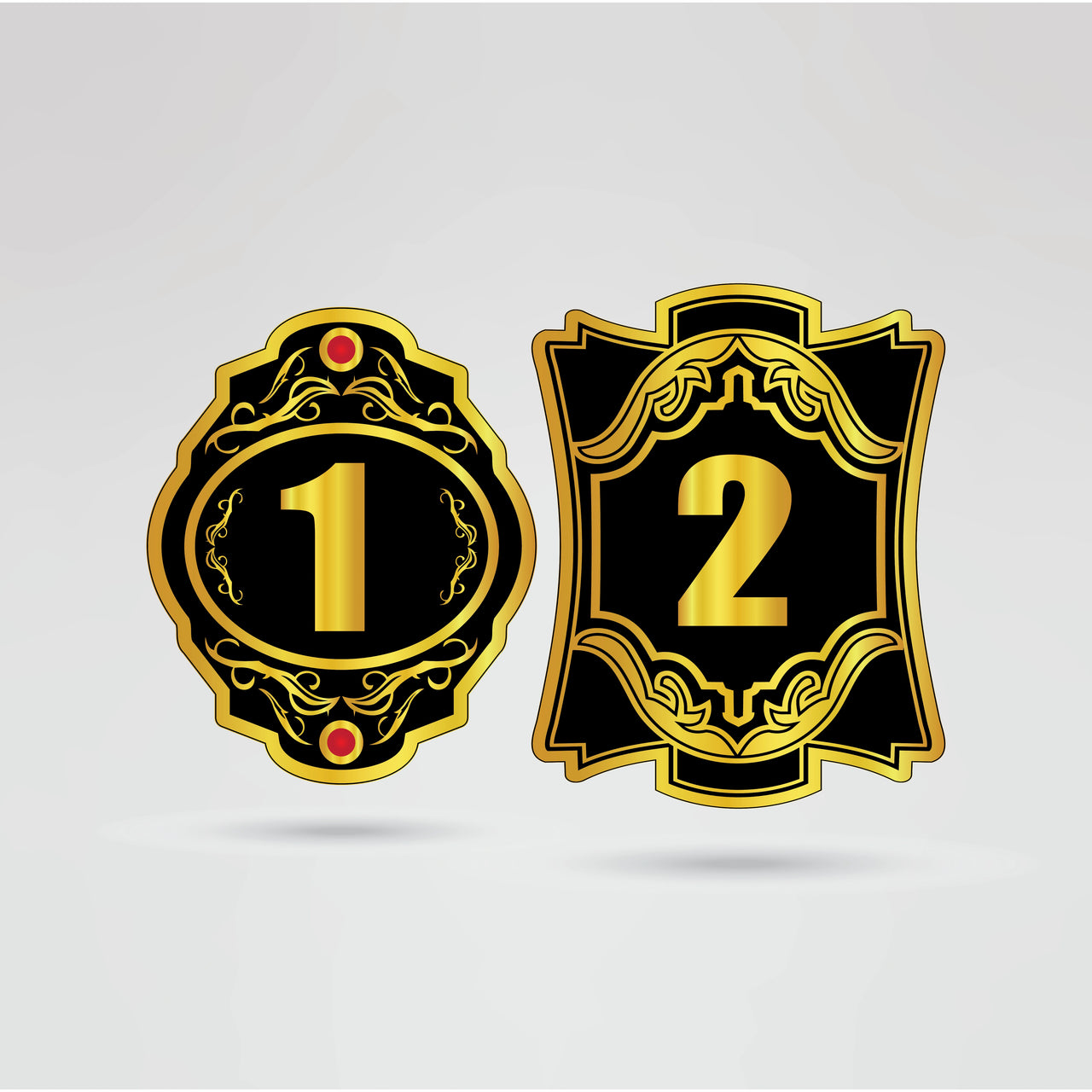 Left and right side plates for the WPW Tag Team Champion Belt, ideal for placing logos, team names, or other custom text.