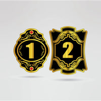 Left and right side plates for the WPW Tag Team Champion Belt, ideal for placing logos, team names, or other custom text.