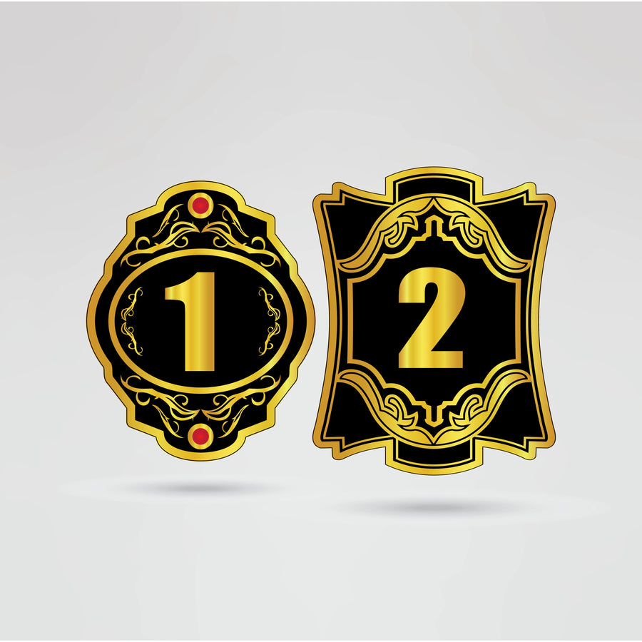 Left and right side plates for the WPW Tag Team Champion Belt, ideal for placing logos, team names, or other custom text.