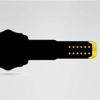 Black strap with gold detailing for the Victory Pro Wrestling Tag Team Championship belt, customizable for a unique look.
