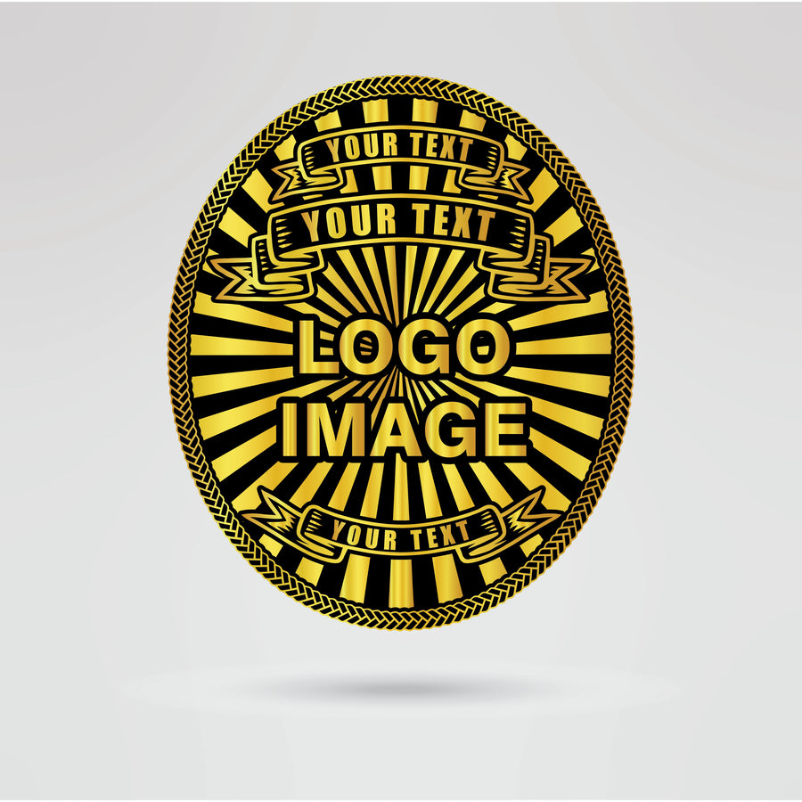 The main plate of the World Wrestling Championship Belt, featuring the option to customize with logos, text, and designs.
