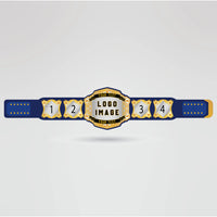 Template showcasing customizable sections on the Toronto Maple Leafs Championship belt, including logos and text.