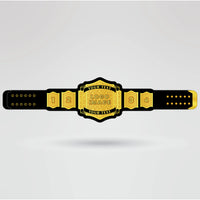 Template showing areas for custom logos, text, and design elements on the Victory Pro Wrestling Tag Team Championship belt.