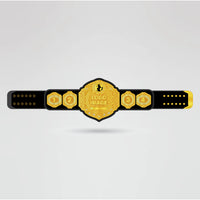 Template for the World Wrestling Champion Belt, showing customizable areas for logos, text, and images.