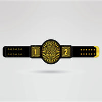 The World Wrestling Championship Belt template showing areas for logo, text, and custom design options.
