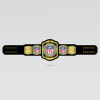Fantasy Football Championship Belt with custom football league style center plate and side plates