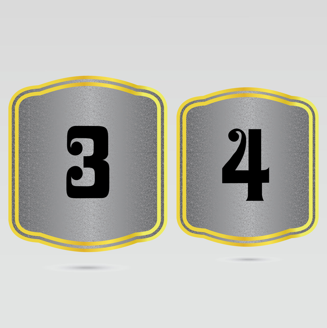 Right side plates of fantasy football belt designed for custom league details and numbering