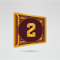 Left side plate of the Flower City Championship belt, fully customizable with logos, text, and designs.