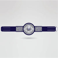 Real-life design of the IPW Championship Belt with custom logos, text, and side plates.