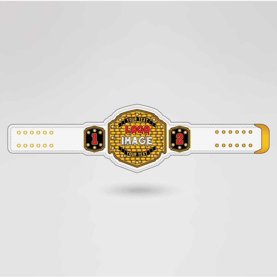 Template for customizing the Horror Night Championship Belt with logos, text, and images.