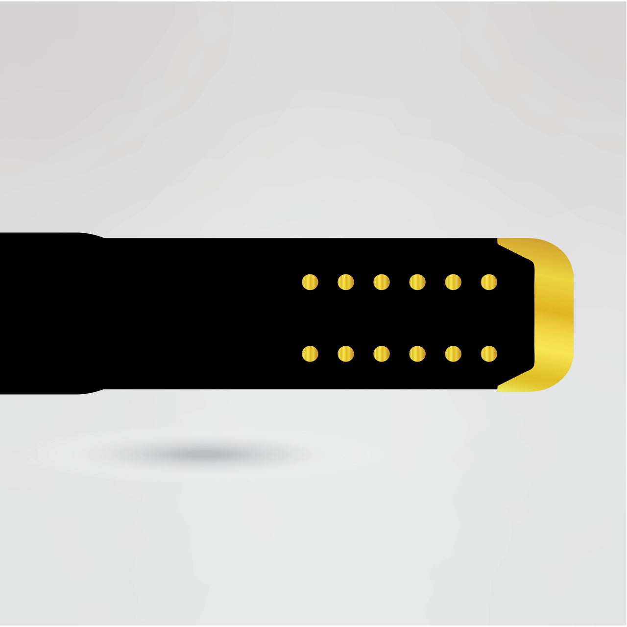 Custom strap design for IWGP Global Championship belt, featuring a sleek black and gold finish.