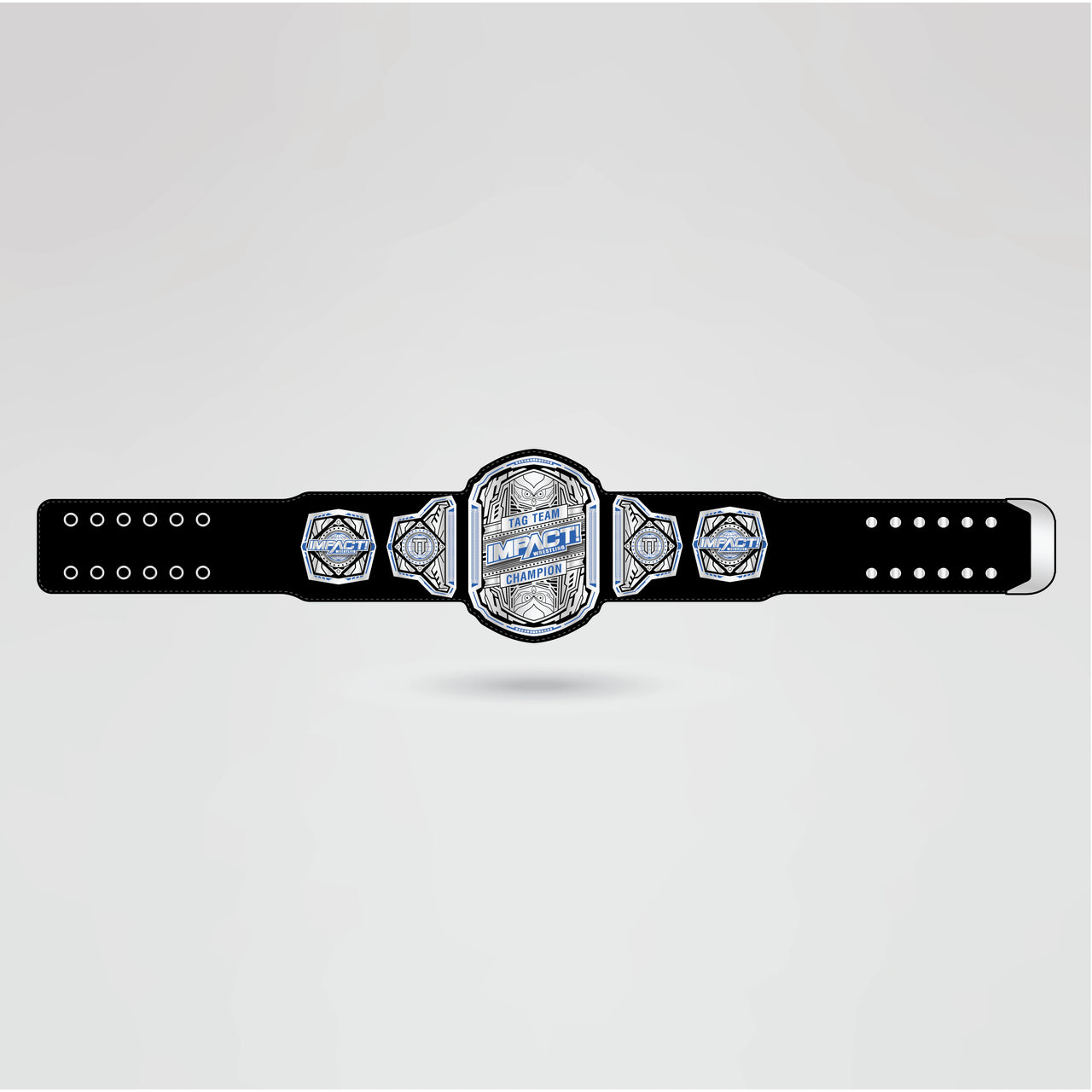 Final design of the Impact Tag-Team Wrestling Championship Belt with custom plates