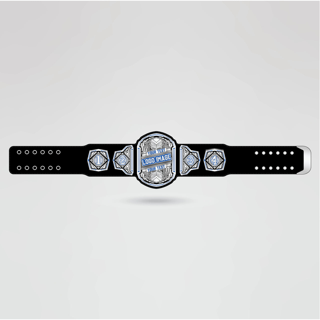 Template for customizing text, logos, and images on the Impact Tag-Team Championship Belt