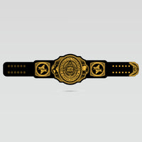 Intercontinental Heavyweight Championship Belt with black and gold custom championship design
