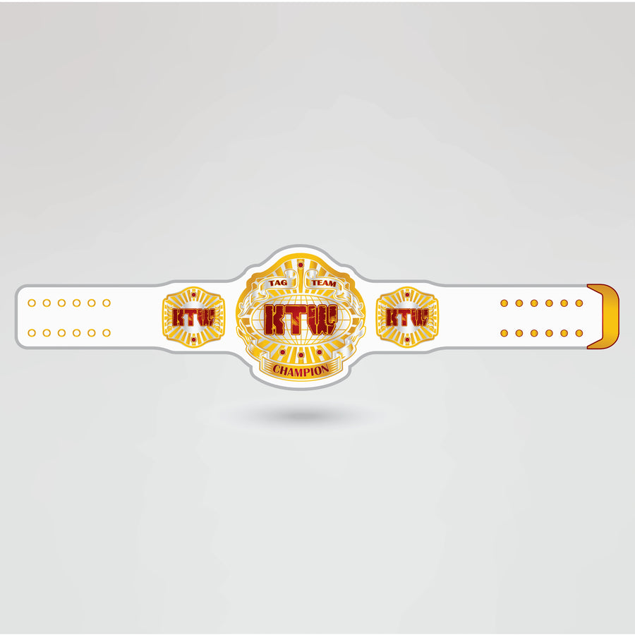 Final design of KTW Tag-Team Wrestling Championship Belt showcasing customized elements