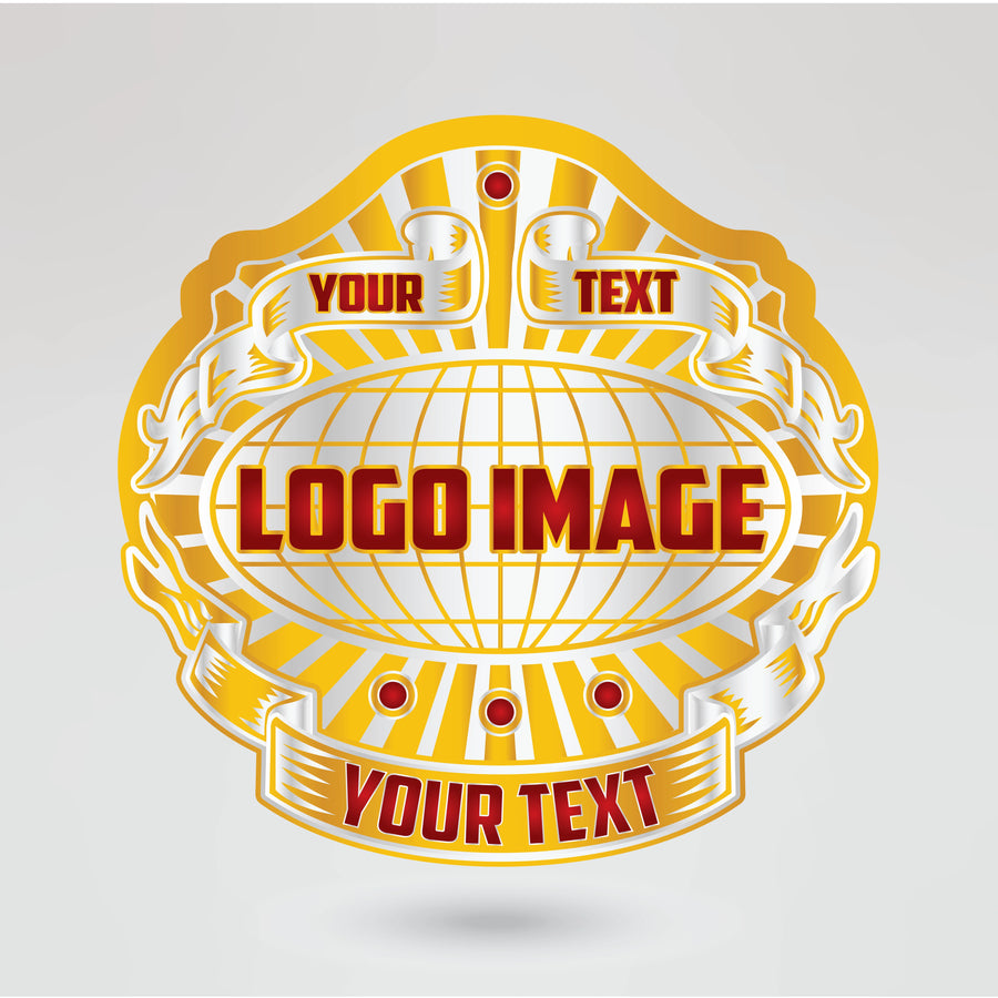 Fully customizable main plate for KTW Tag-Team Wrestling Championship Belt with KTW logo