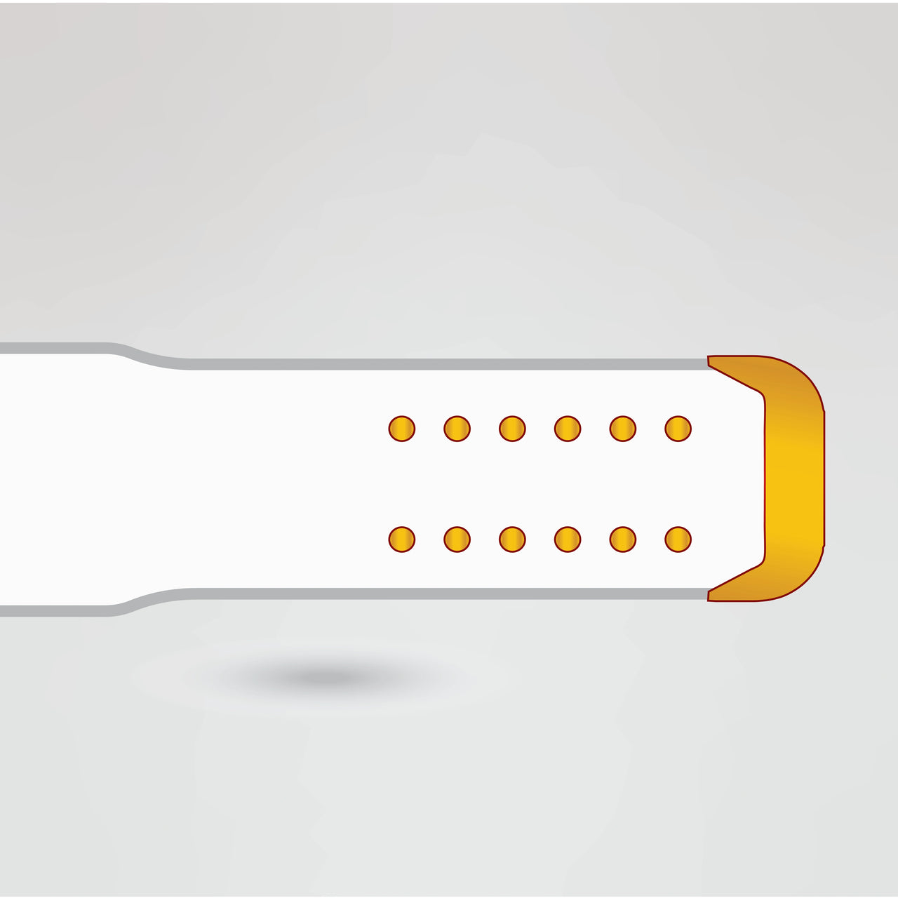 High-quality white strap design with orange metallic accents for the KTW Tag-Team Championship Belt