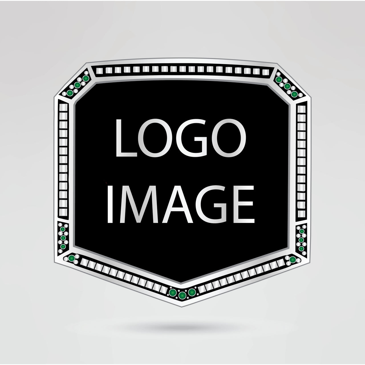 Customizable 2Xtreme Championship Belt main plate with space for logos, text, and designs.