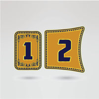 Custom left side plate design for Michigan Big 12X Champion Wrestling Belt.