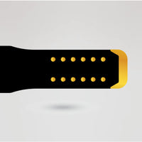 Close-up view of the strap design for the Native American Wrestling Championship Belt with gold accents.