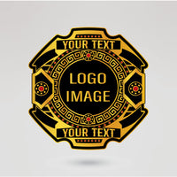 Customizable Native American Wrestling Championship main plate with logo and text placeholders.