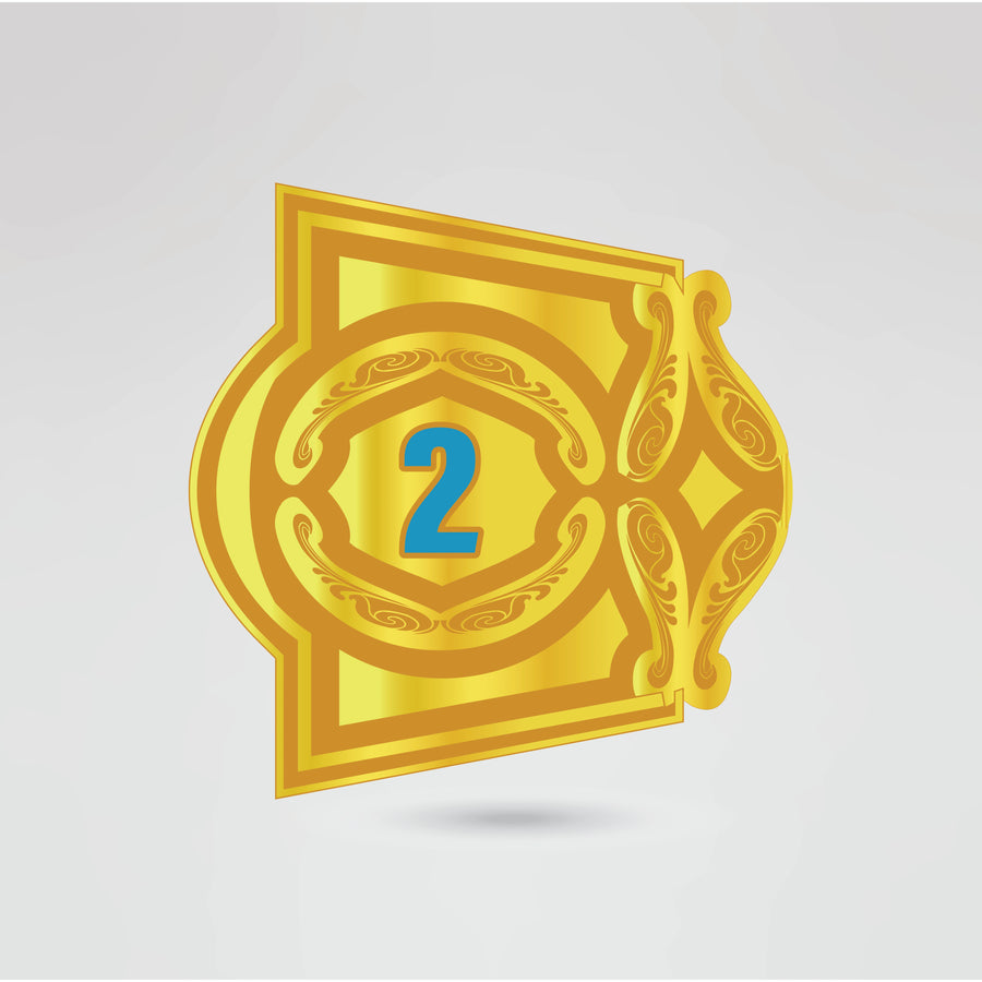 New Era Destiny Championship Belt left side plate with custom logo option