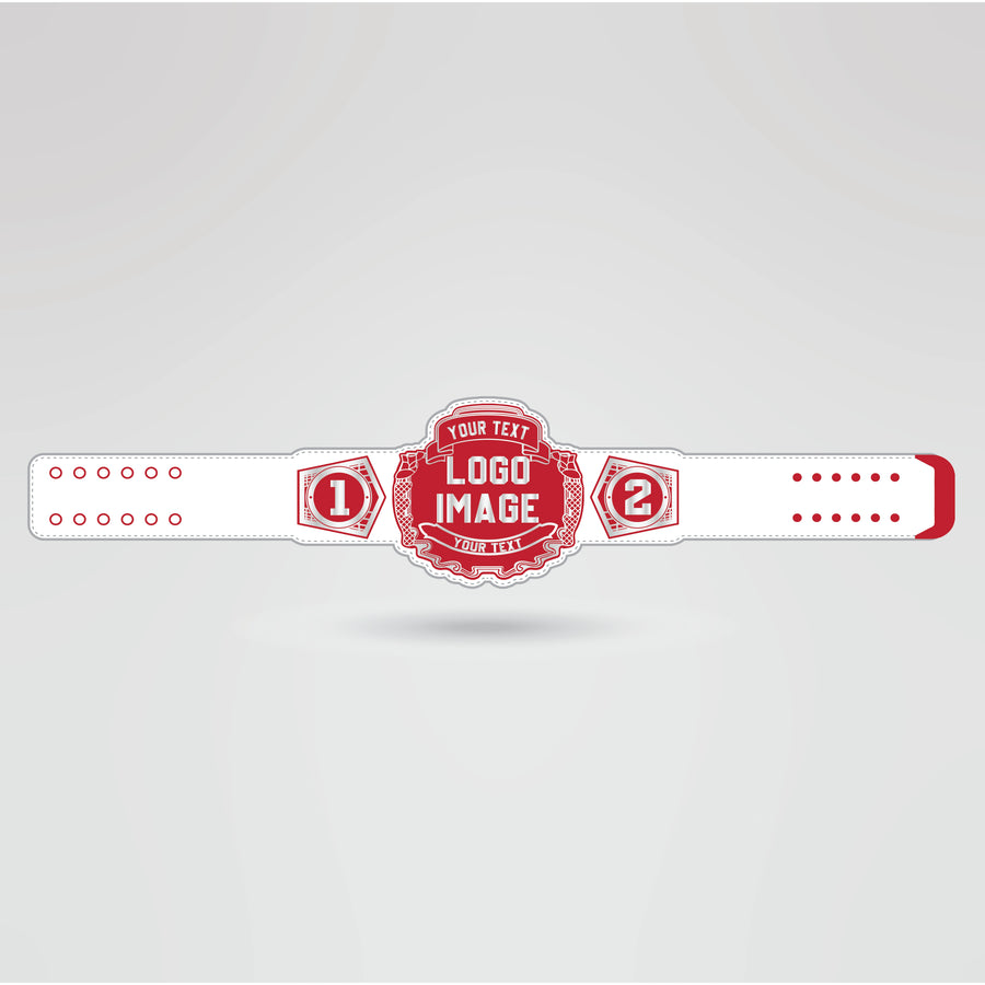 Layout template for customizing the Planet K Championship Belt with logos and text placement.