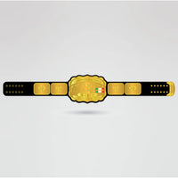 Finished Campeón Nacional Medio Championship Belt with Custom Design Elements