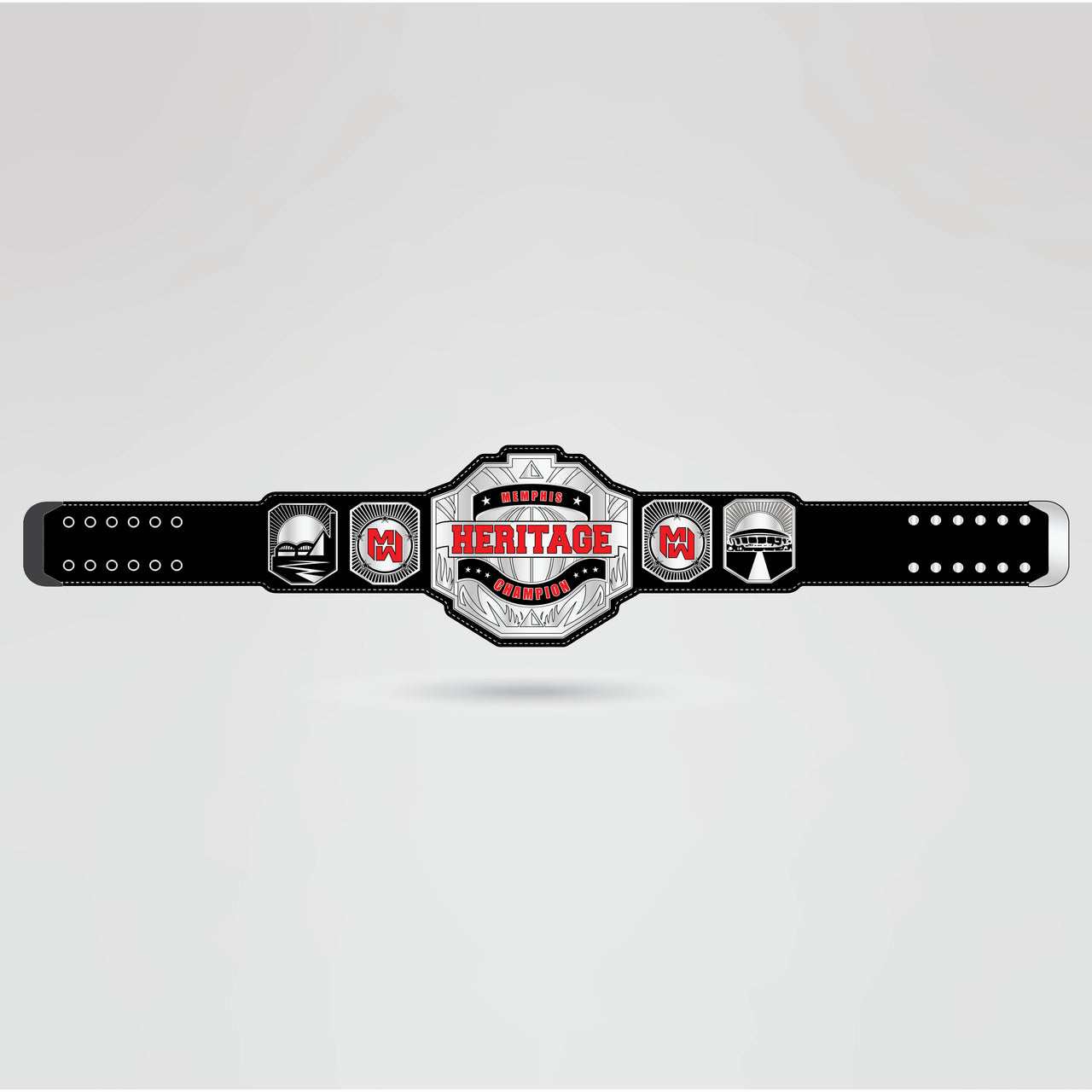 Fully designed Heritage Championship Belt with custom main plate, side plates, and strap.