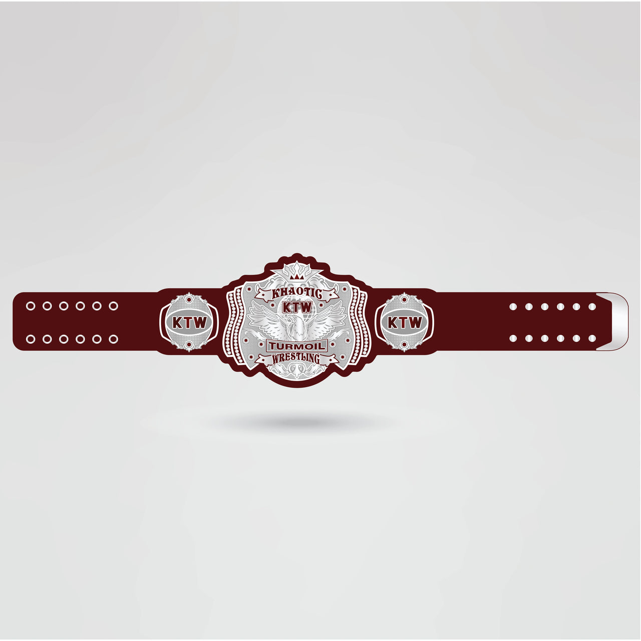 Finished Custom KTW Wrestling Championship Belt with Personalized Logo and Text
