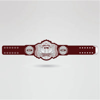 Finished Custom KTW Wrestling Championship Belt with Personalized Logo and Text
