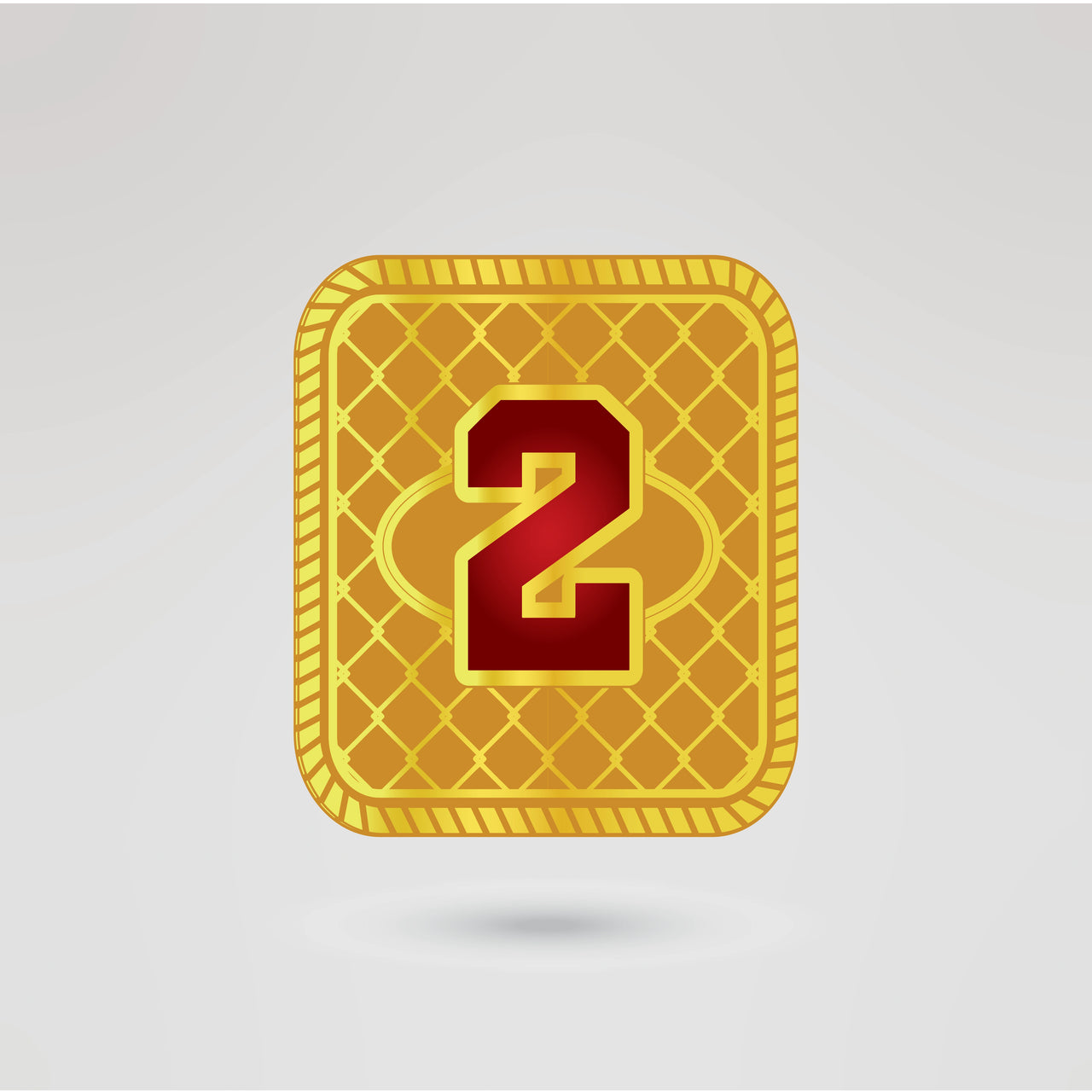 Right side plate of the Kaos Wrestling Champion Belt, designed for customization with images or text.