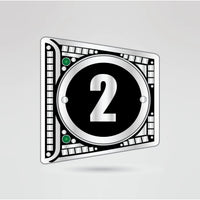 Custom side plate for the 2Xtreme Championship Belt, showing design with number 2.