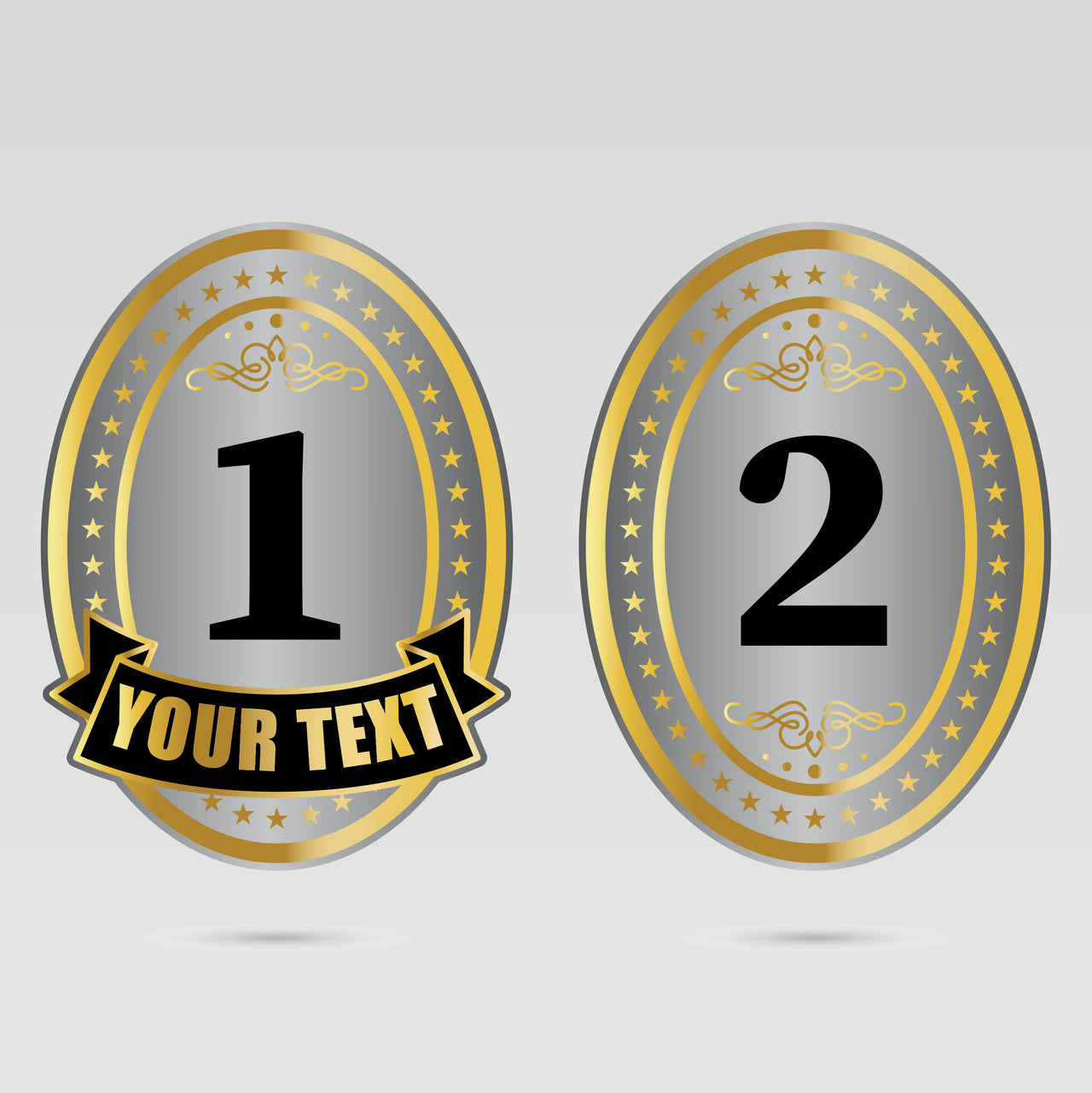 Left side plates of Southern CWA Heavyweight Wrestling Belt designed for custom logos and numbering