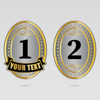 Left side plates of Southern CWA Heavyweight Wrestling Belt designed for custom logos and numbering