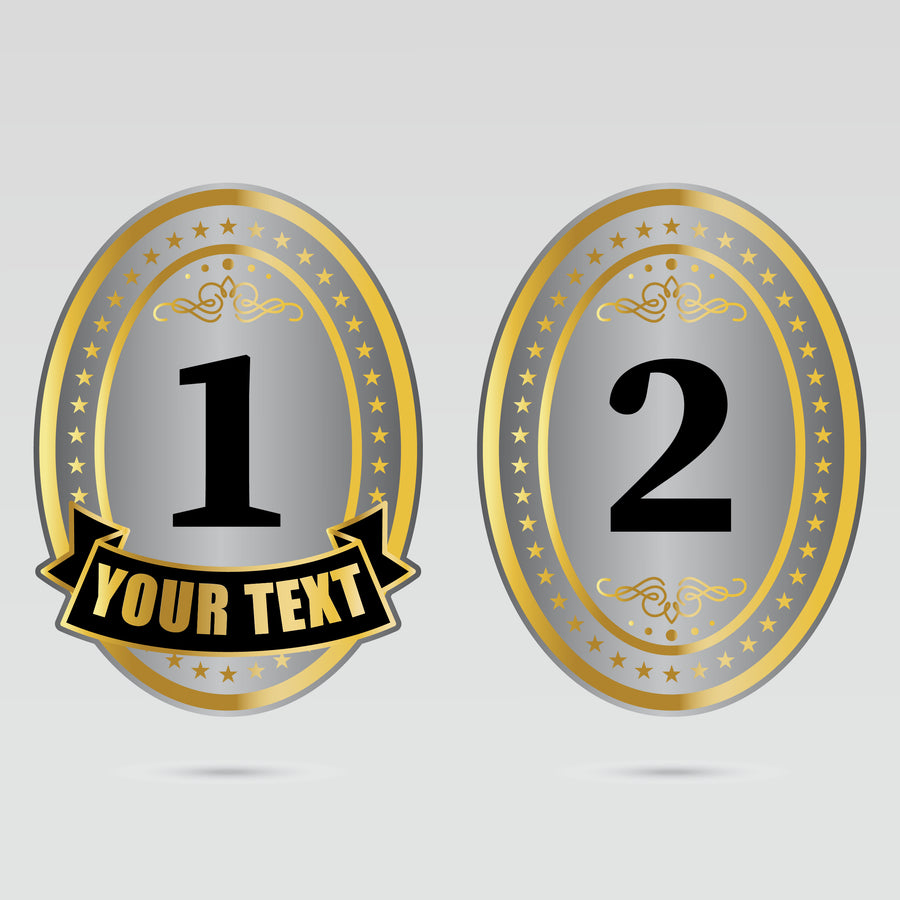 Left side plates of Southern CWA Heavyweight Wrestling Belt designed for custom logos and numbering