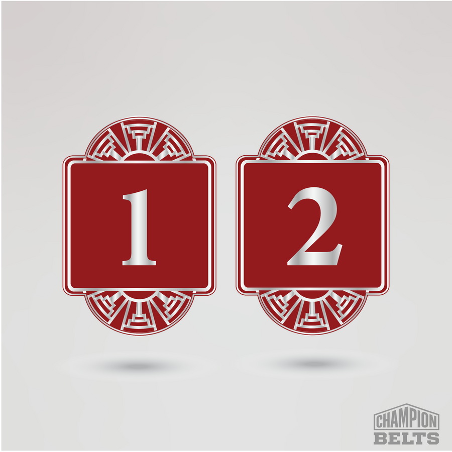 Southern championship side plates featuring customizable number one and number two designs