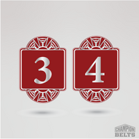 Southern championship side plates featuring customizable number three and number four designs