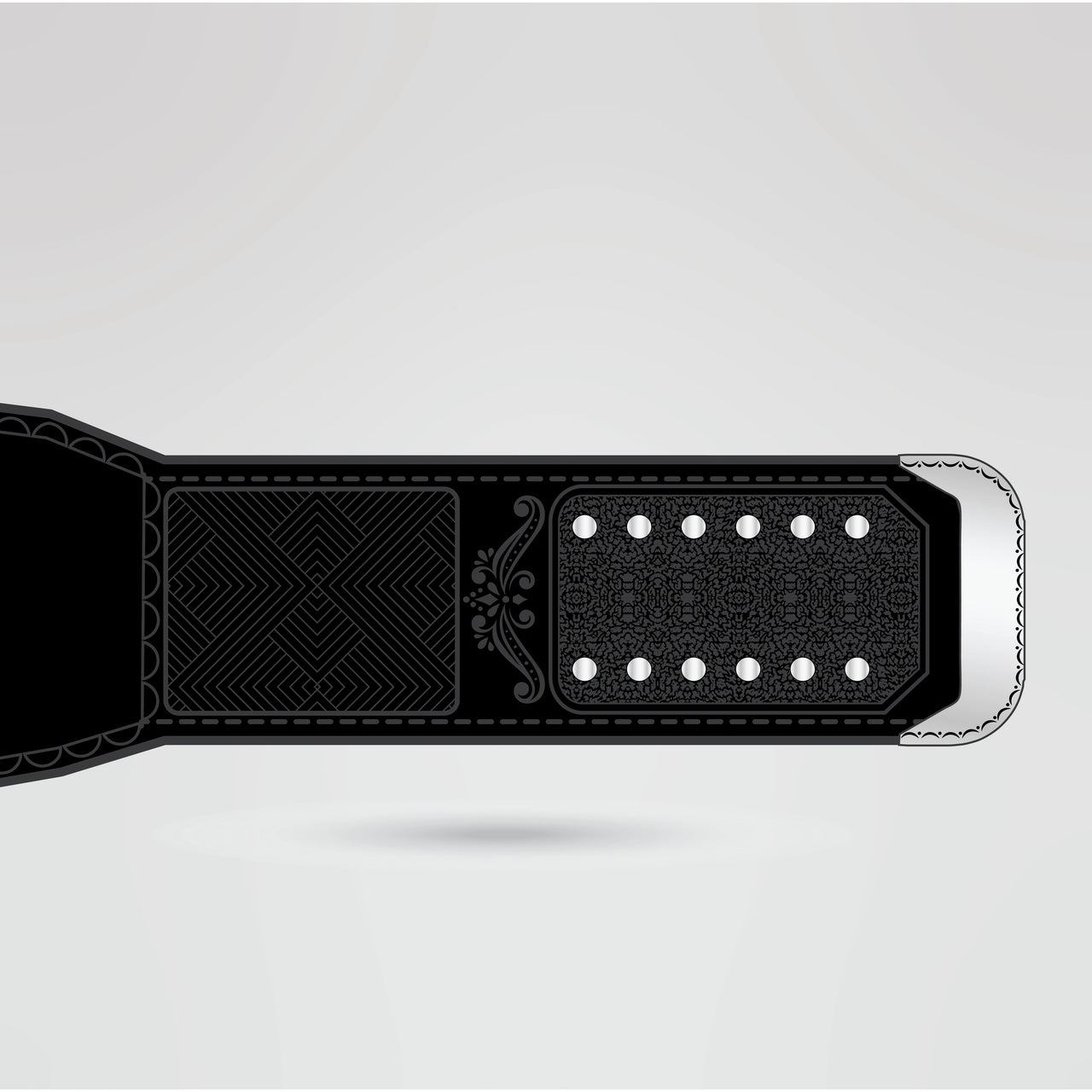 Black strap with gold studs for the 2Xtreme Championship Belt.