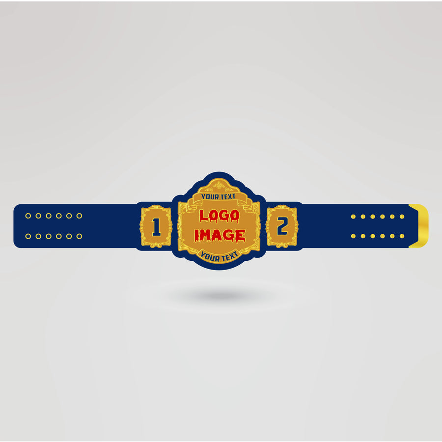 Template for customizing logos, images, and text on the Tennessee Titans Tag-Team Championship Belt