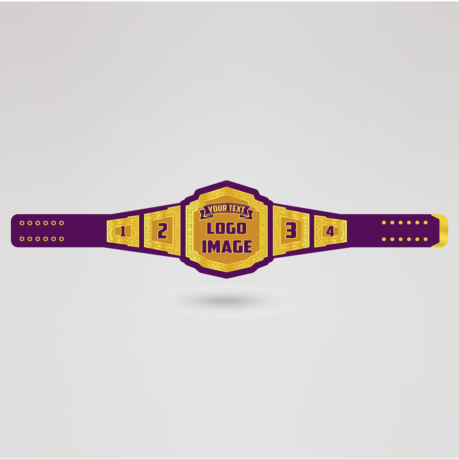 Template for customizing logos, text, and images on the Time Blaster Tag-Team Championship Belt