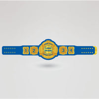 Template showing customizable elements of the UPW championship belt.