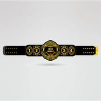 A template for the WPW Tag Team Champion Belt, showing areas for logo, text, and design customization.