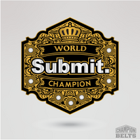 Gold World Submit Champion center plate with crown design and detailed engraving