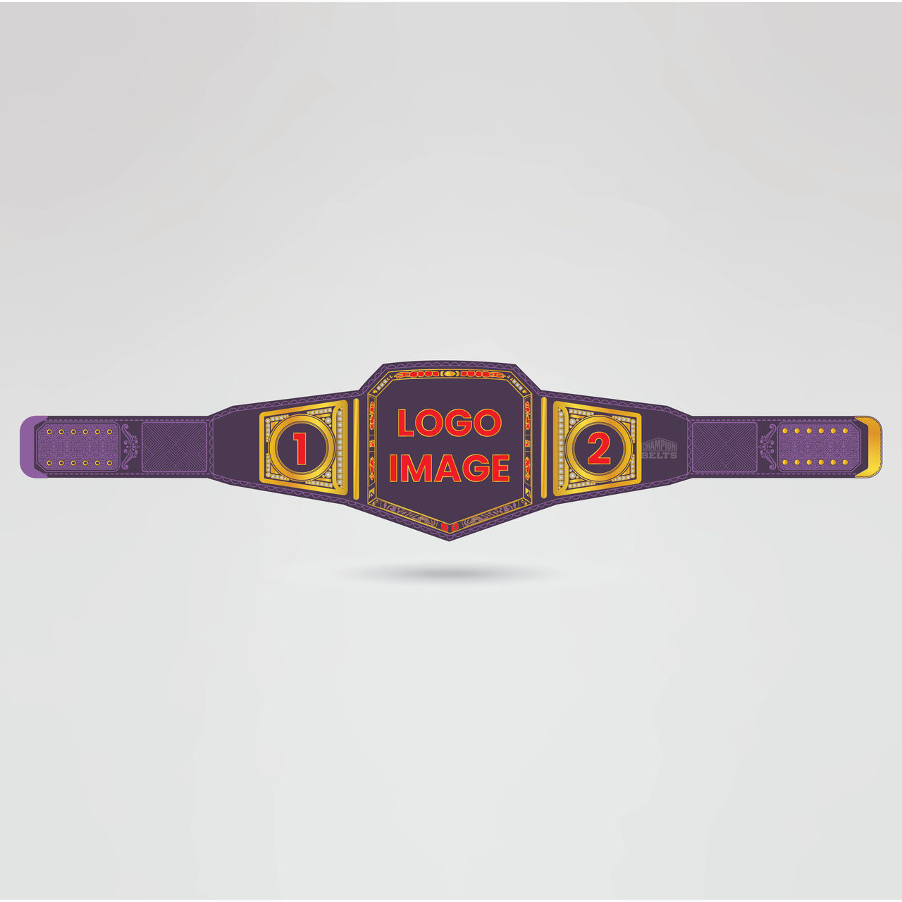 Fully customizable YEET Championship belt with template for logos and text placement