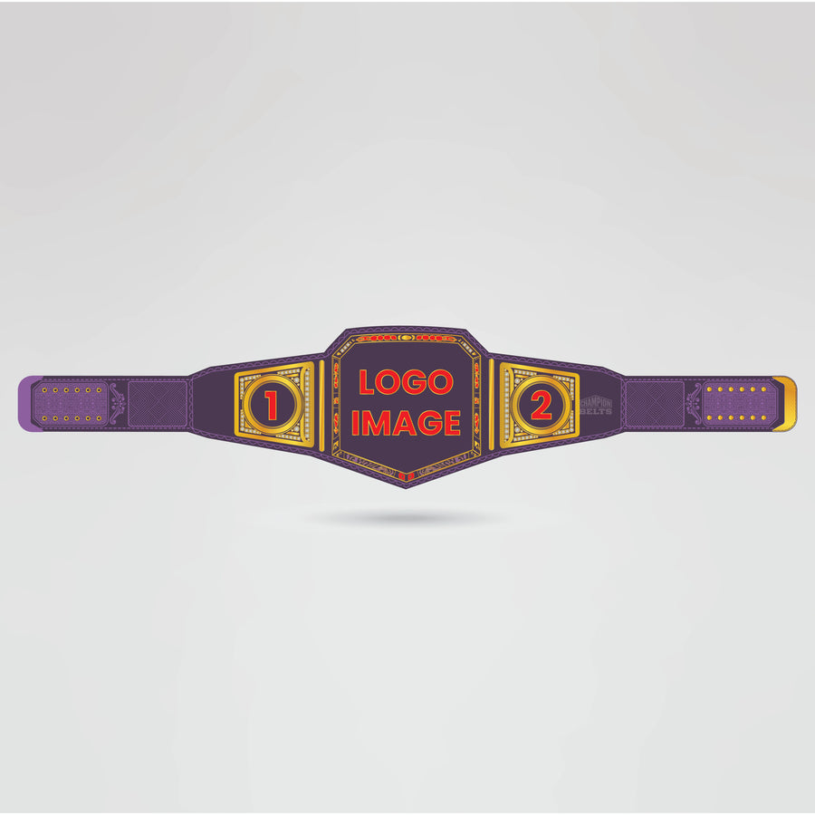 Fully customizable YEET Championship belt with template for logos and text placement