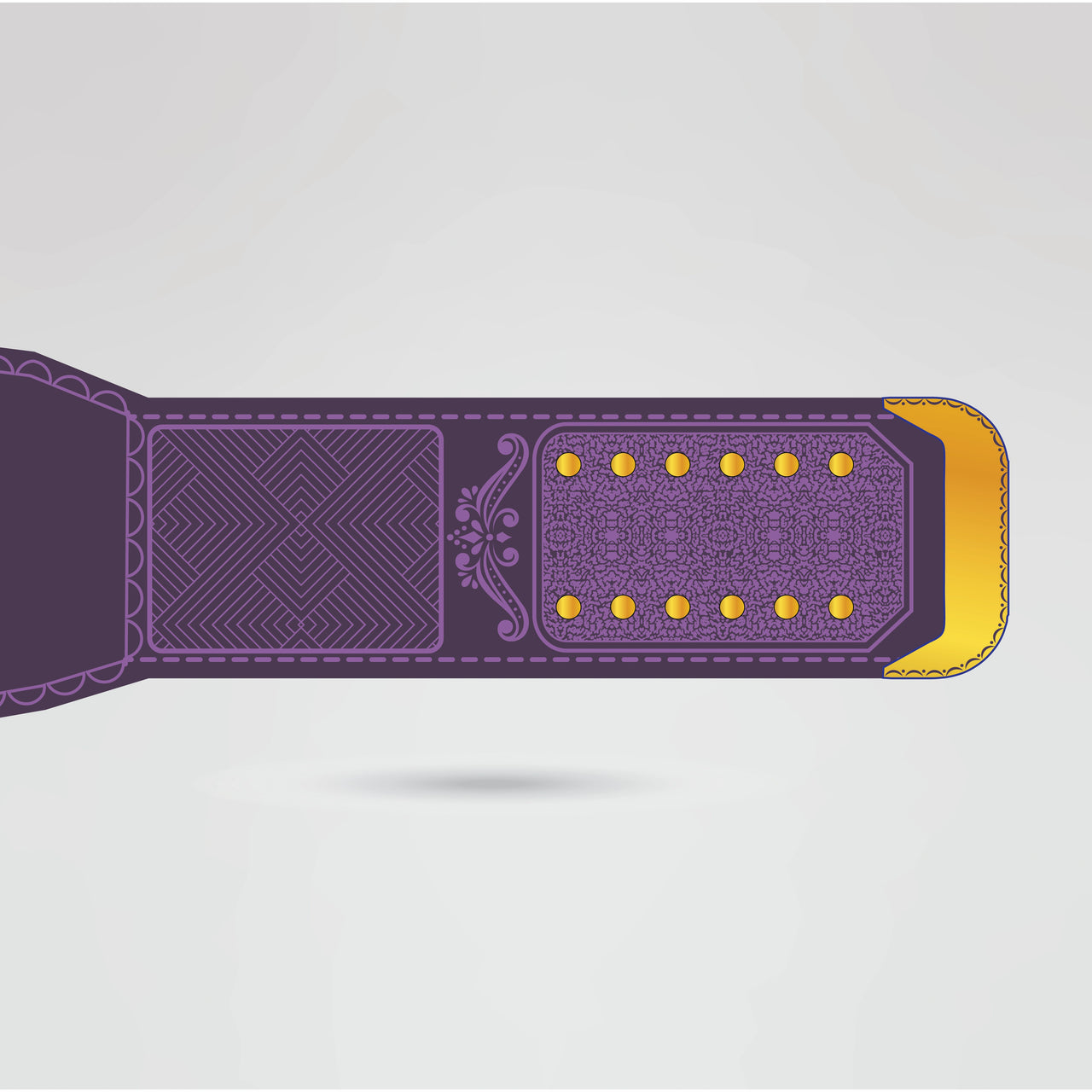 Customizable strap design for the YEET Championship belt with high-quality stitching