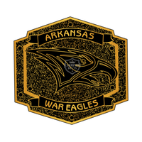 Arkansas War Eagles Championship Belt Plate – Black & Gold Edition - Championship BeltschampionbeltsshopChampionship BeltsstandardArkansas War Eagles Championship Belt Plate – Black & Gold Edition