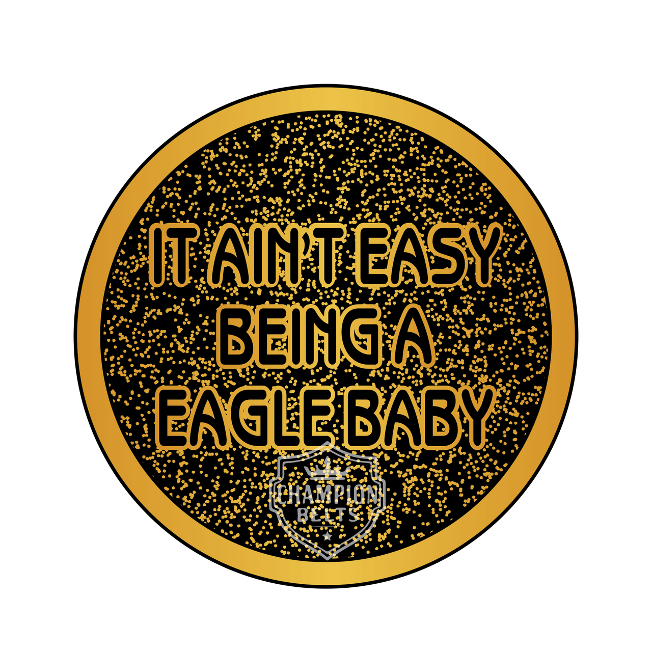 Arkansas War Eagles Championship Belt Plate – Black & Gold Edition - Championship BeltschampionbeltsshopChampionship BeltsstandardArkansas War Eagles Championship Belt Plate – Black & Gold Edition